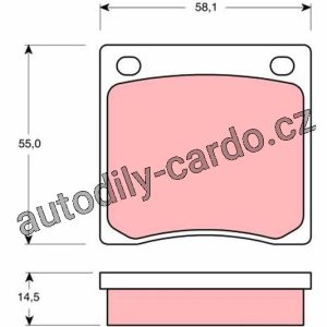 Sada brzdových destiček TRW GDB126 – NISSAN