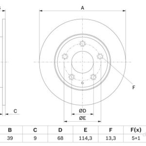 BO 0986479E54 Brzdový kotouč BOSCH – lakovaný BO 0986479E54 Brzdový kotouč BOSCH – lakovaný