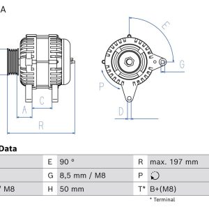 BO 0986084810 Alternátor BOSCH BO 0986084810 Alternátor BOSCH