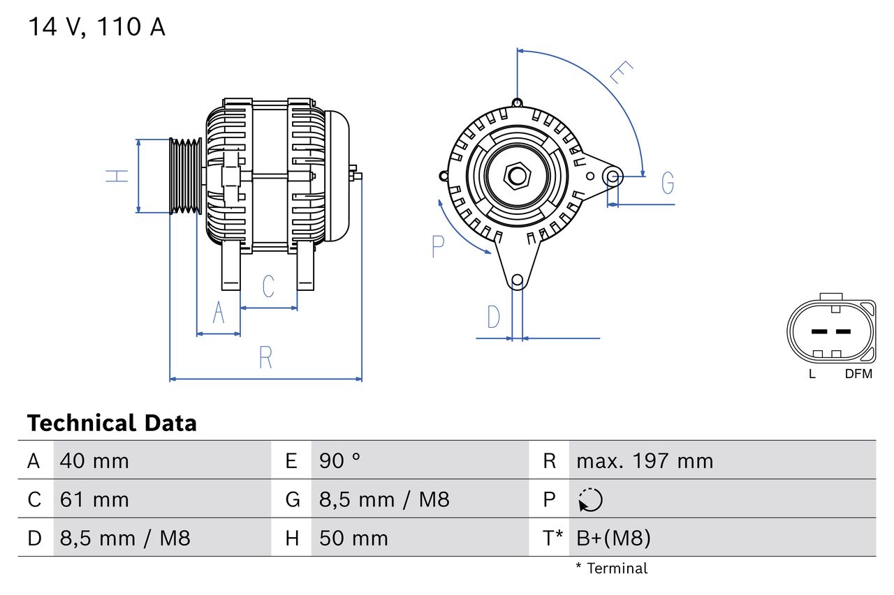 BO 0986084810 Alternátor BOSCH