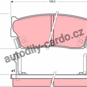 Sada brzdových destiček TRW GDB3183 – SUZUKI SUZUKI