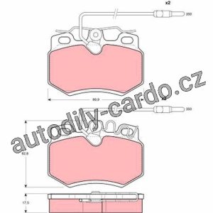 Sada brzdových destiček TRW GDB790 – CITROEN ZX