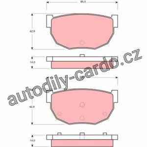 Sada brzdových destiček TRW GDB306 – NISSAN 300 ZX