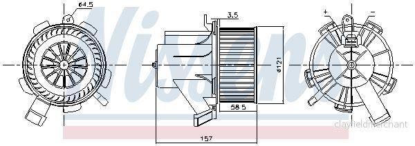 Vnitřní ventilátor NISSENS 87208 Vnitřní ventilátor NISSENS 87208