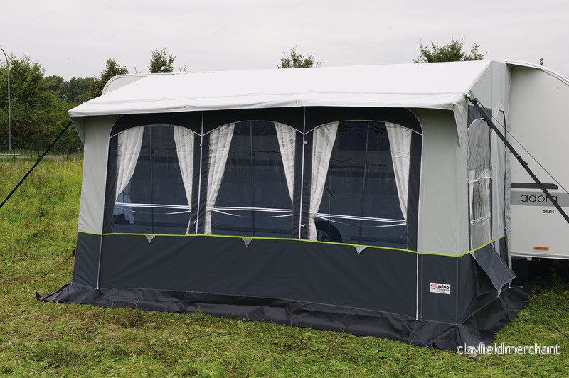 Celoroční předstan k obytnému přívěsu Casa Royal 2 (šířka 390 cm, hloubka 230 cm, ocelová konstrukce, akryl/PVC) 314572