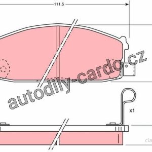Sada brzdových destiček TRW GDB1020 – NISSAN STANZA