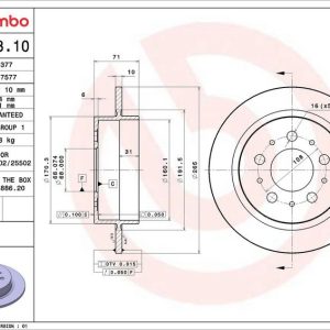 Brzdový kotouč BREMBO 08.7768.10
