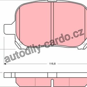 Sada brzdových destiček TRW GDB3152 – TOYOTA CAMRY