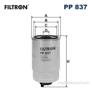 FI PP837 Filtr palivový FILTRON FI PP837 Filtr palivový FILTRON