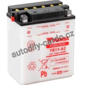 Motobaterie YUASA YB14-A2 14Ah 190A 12V L+ /134x89x166/