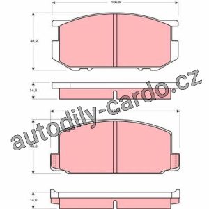 Sada brzdových destiček TRW GDB181 – TOYOTA CARINA
