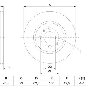 BO 0986479E98 Brzdový kotouč BOSCH – lakovaný BO 0986479E98 Brzdový kotouč BOSCH – lakovaný