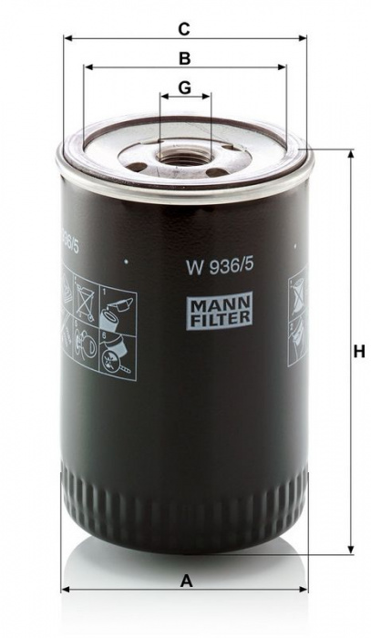 Olejový filtr MANN W936/5 (MF W936/5)
