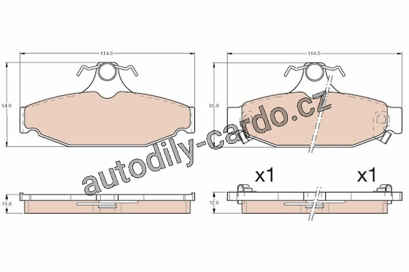 Sada brzdových destiček TRW GDB4089 - CHEVROLET CAMARO -97
