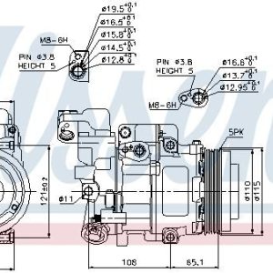 Kompresor klimatizace NISSENS 89051 Kompresor klimatizace NISSENS 89051