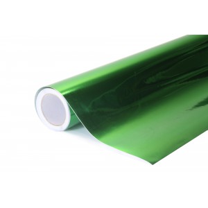 Chromovaná zrcadlová zelená polepová fólie 152x1500cm - interiér/exteriér GCH05-150