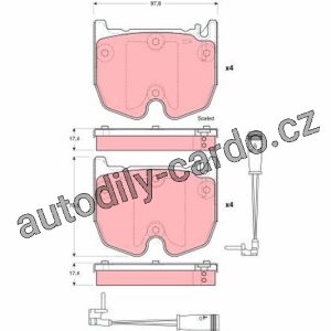 Sada brzdových destiček TRW GDB1599 – MERCEDES MB E