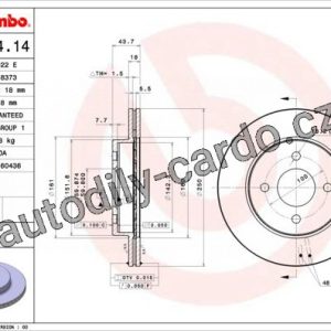 Brzdový kotouč BREMBO 09.7964.14