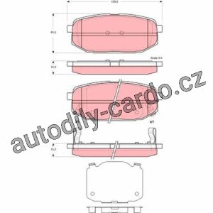 Sada brzdových destiček TRW GDB3384 – HYUNDAI ELANTRA