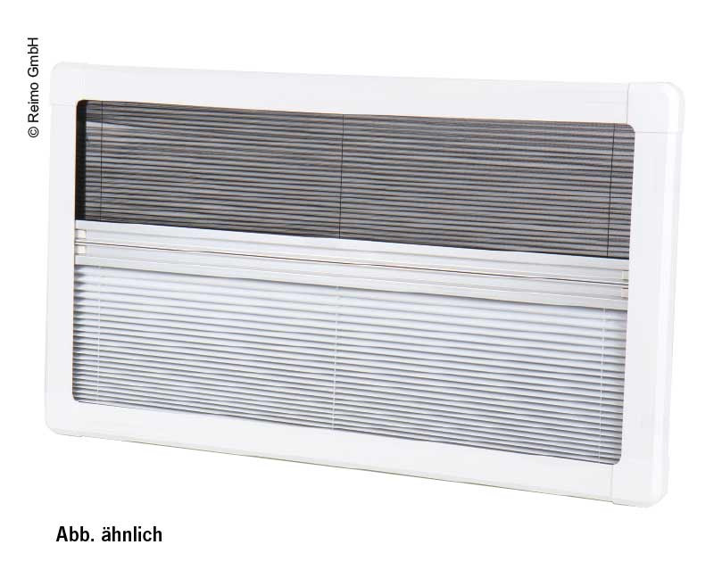 Roleta zatemňovací s moskytiérou pro okna Carbest RW Rear 620 × 560 mm (hliníkový vnitřní kazetový rám, bílá) 313203