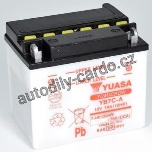Motobaterie YUASA YB7C-A 8Ah 124A 12V P+ /130x90x114/