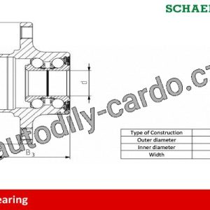 Sada ložisek kol FAG 713630070 – CITROEN BERLINGO MF 1.9 D MFDJY / kW: 50/ 07.1996-> ln