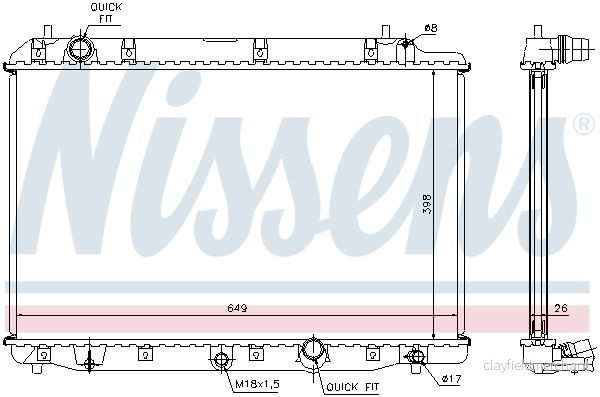 Chladič motoru NISSENS 68602A