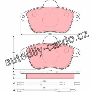 Sada brzdových destiček TRW GDB1085 – CITROEN XM
