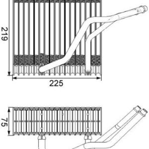 MH AE 38 000S výparník klimatizace MAHLE