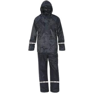 Oblek pogumovavý CXS-PROFI, kalhoty+blůza s kapucí, modrý, vel. XL, CANIS 631848