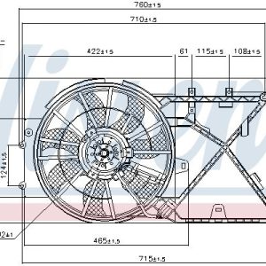 Ventilátor chladiče NISSENS 85210