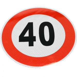 Samolepka rychlosti 40 km reflexní (průměr 200mm) 708432