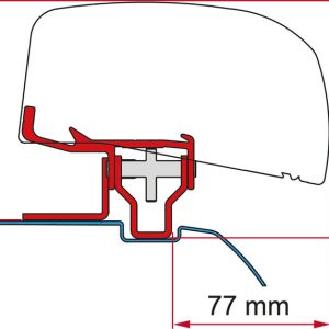 Sada montážních adaptérů pro markýzu Fiamma F40van pro Nissan NV200 (3dílná sada, černá) 313998