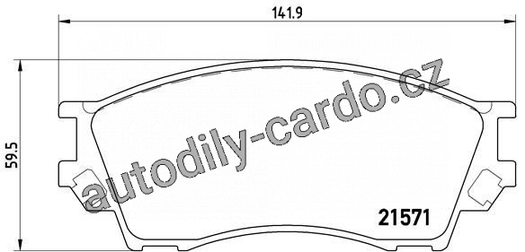 Sada brzdových destiček BREMBO P49019 – MAZDA Sada brzdových destiček BREMBO P49019 – MAZDA