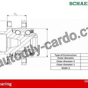 Sada ložisek kol FAG 713618680 – TOYOTA zadní YARIS ABS