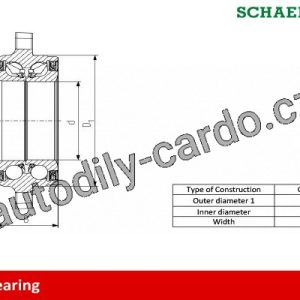 Sada ložisek kol FAG 713610430 – AUDI A6 4B. C5 S6 quattro / kW: 250/ 09.1999-> AN