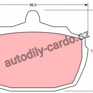 Sada brzdových destiček TRW GDB752 – AUSTIN (ROVER)