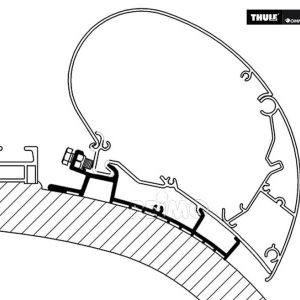 Adaptér střešní Thule pro markýzy Omnistor, Carthago Chic (do r. v. 2014), 5,5 m 312568