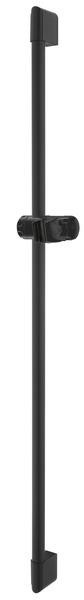 Tyč sprchová nástěnná délka 650 mm průměr 22 mm s posuvným nastavitelným držákem sprchy černá matná pro karavany a obytné vozy 310112