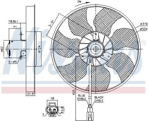 Ventilátor chladiče NISSENS 85957