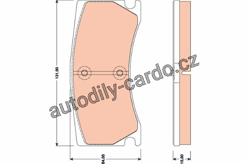 Sada brzdových destiček TRW GDB1801 - JAGUAR XK 06-
