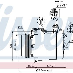 Kompresor klimatizace NISSENS 89034 Kompresor klimatizace NISSENS 89034