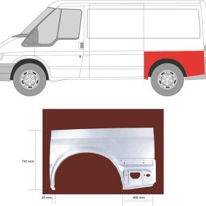 KK 2509531 L zadní blatník, krátký 75×127 – KK 166996