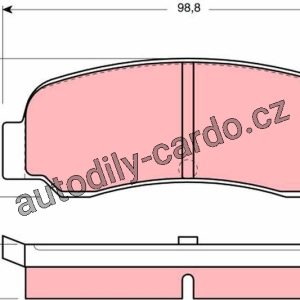 Sada brzdových destiček TRW GDB209 – MITSUBISHI