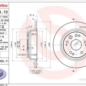 Brzdový kotouč BREMBO 08.B653.11