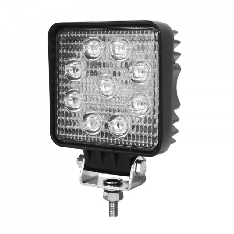 Svítilna pracovní LED 90x90mm, 10-32V, 9 ETI LED, 27W, 1600Lm, R10 717277