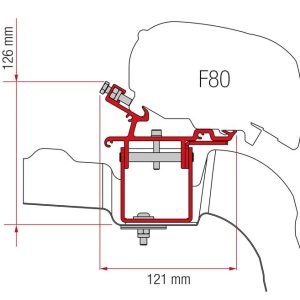 Sada adaptérů Fiamma pro markýzu na VW Crafter a MAN TGE L3/H3 (od r. v. 2017) 312683