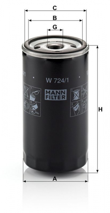 Olejový filtr MANN W724/1 (MF W724/1)