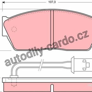 Sada brzdových destiček TRW GDB350 – ROVER 213, 216