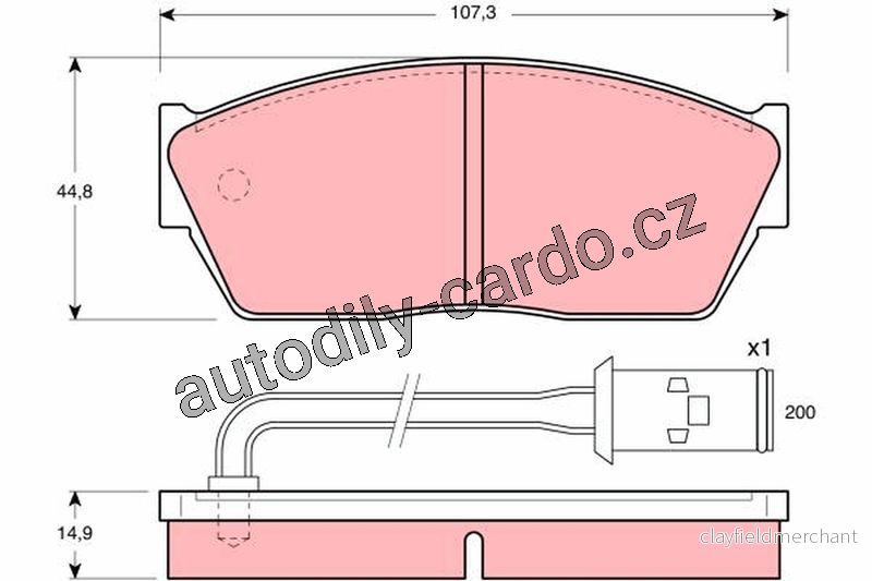 Sada brzdových destiček TRW GDB350 - ROVER 213, 216